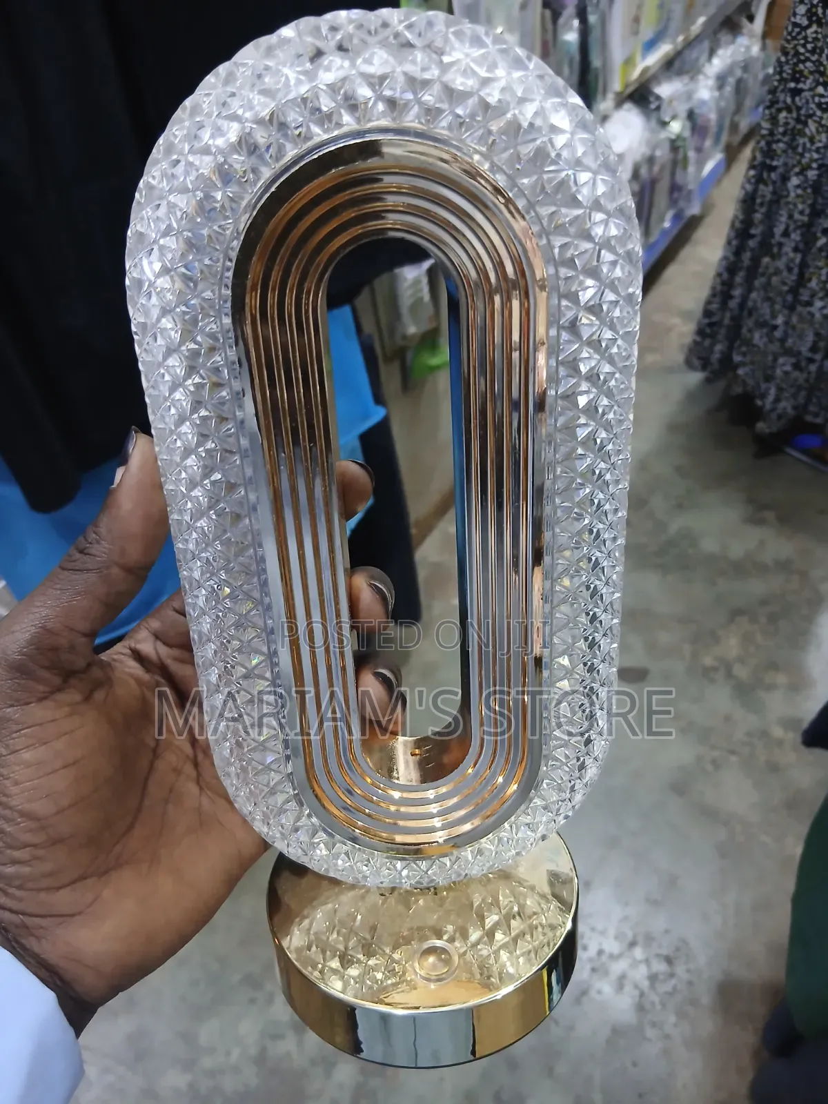 USB Rechargeable Crystal Table Lamp Featuring a Chic