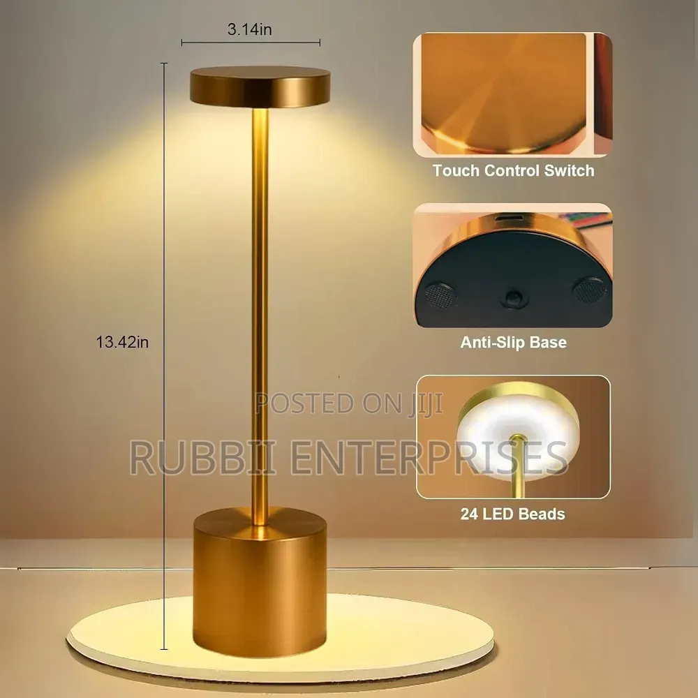 Rechargeable LED Table Lamp ~ Gold