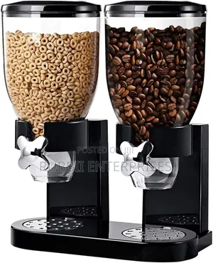 Black Double Food Dispenser
