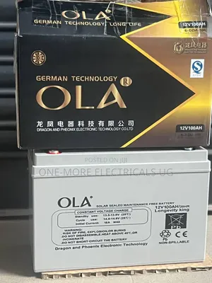 100ah/12v Ola Battery Maintenance Free Gel