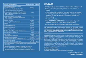 USN Phedra Cut Mango Orange Energizing Weight Loss Drink 20 Slimpack