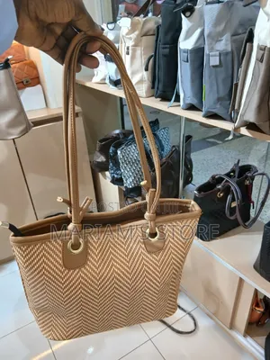 Black Woven Shoulder Bag or Tote Bag