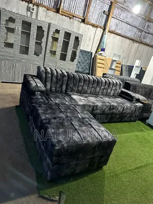 Dark Grey L Sofa