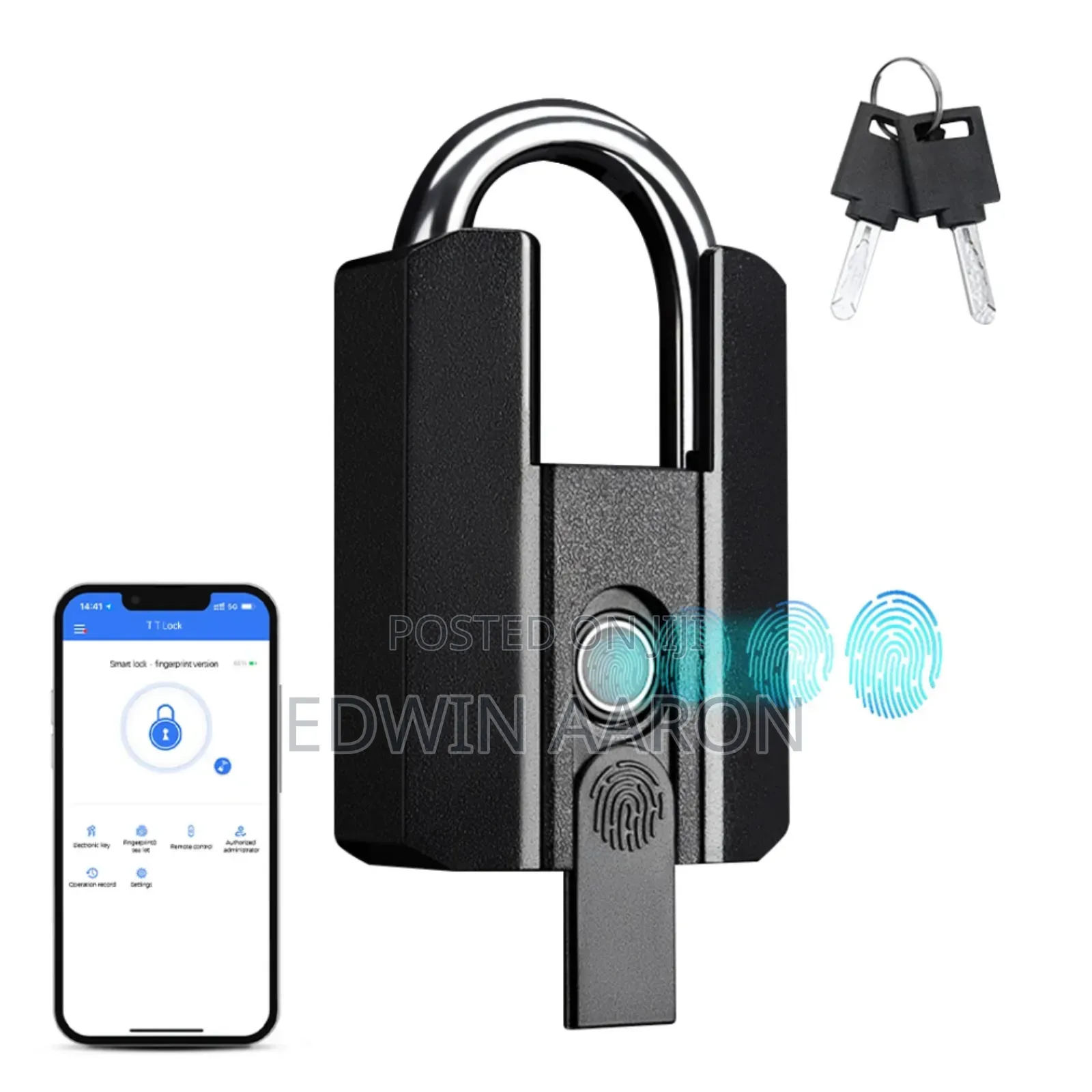 Heavy-Duty Fingerprint Security Padlock