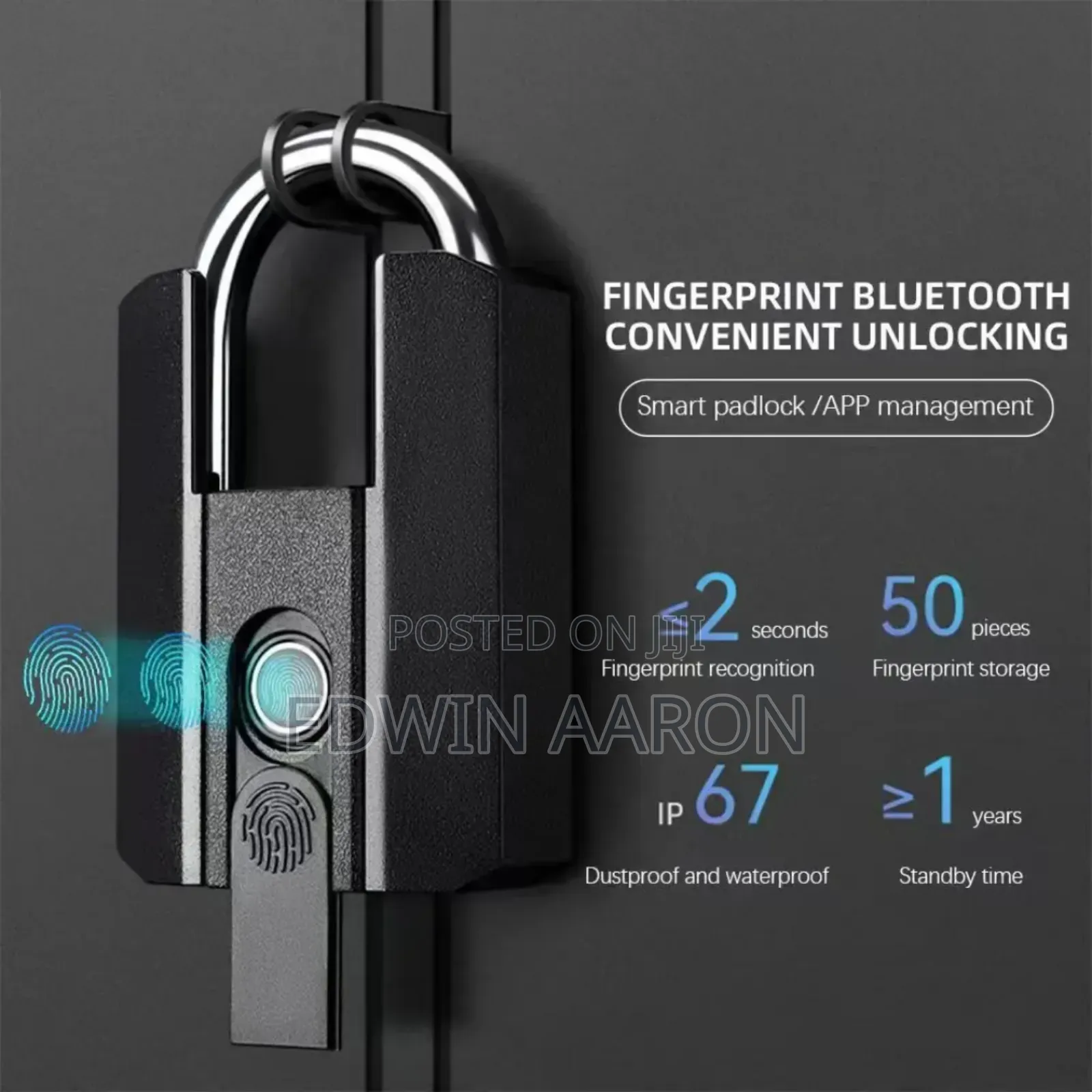 Heavy-Duty Fingerprint Security Padlock