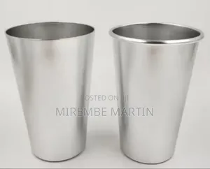 12 Pack 400mls Stainless Steel Pint Cups Water Glass