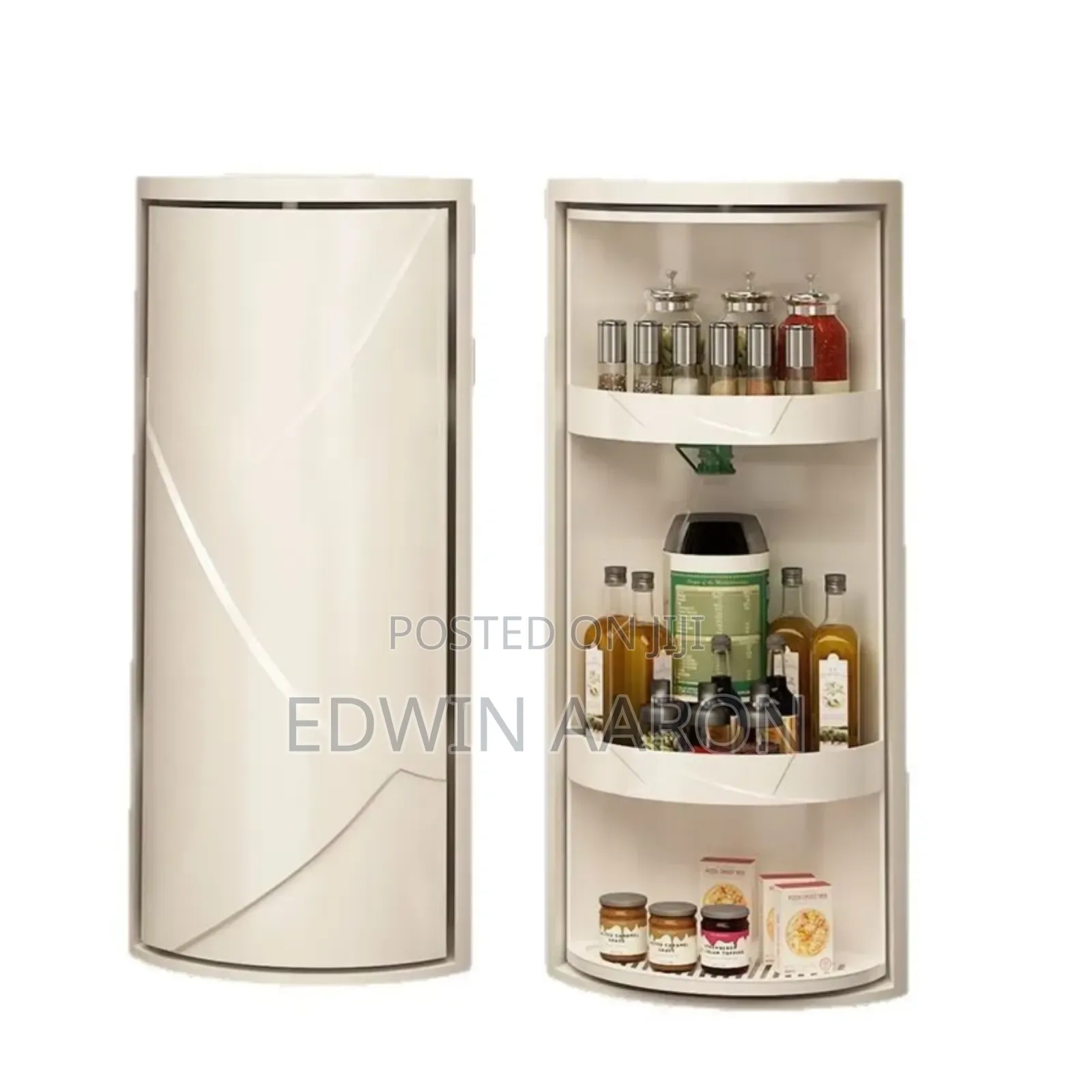 Big Size Wall Mounted Rotary Kitchen Storage Shelf