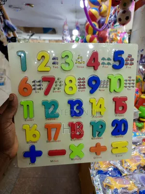 Wooden Number Puzzle Board