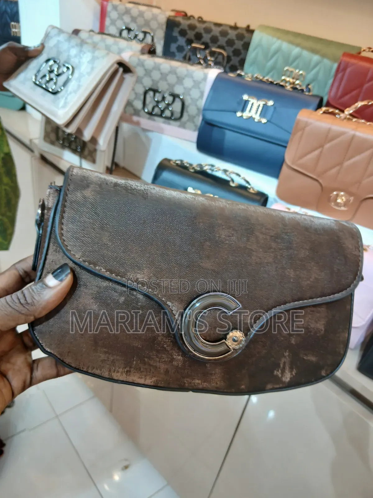 Weathered-Look Soulder Bag