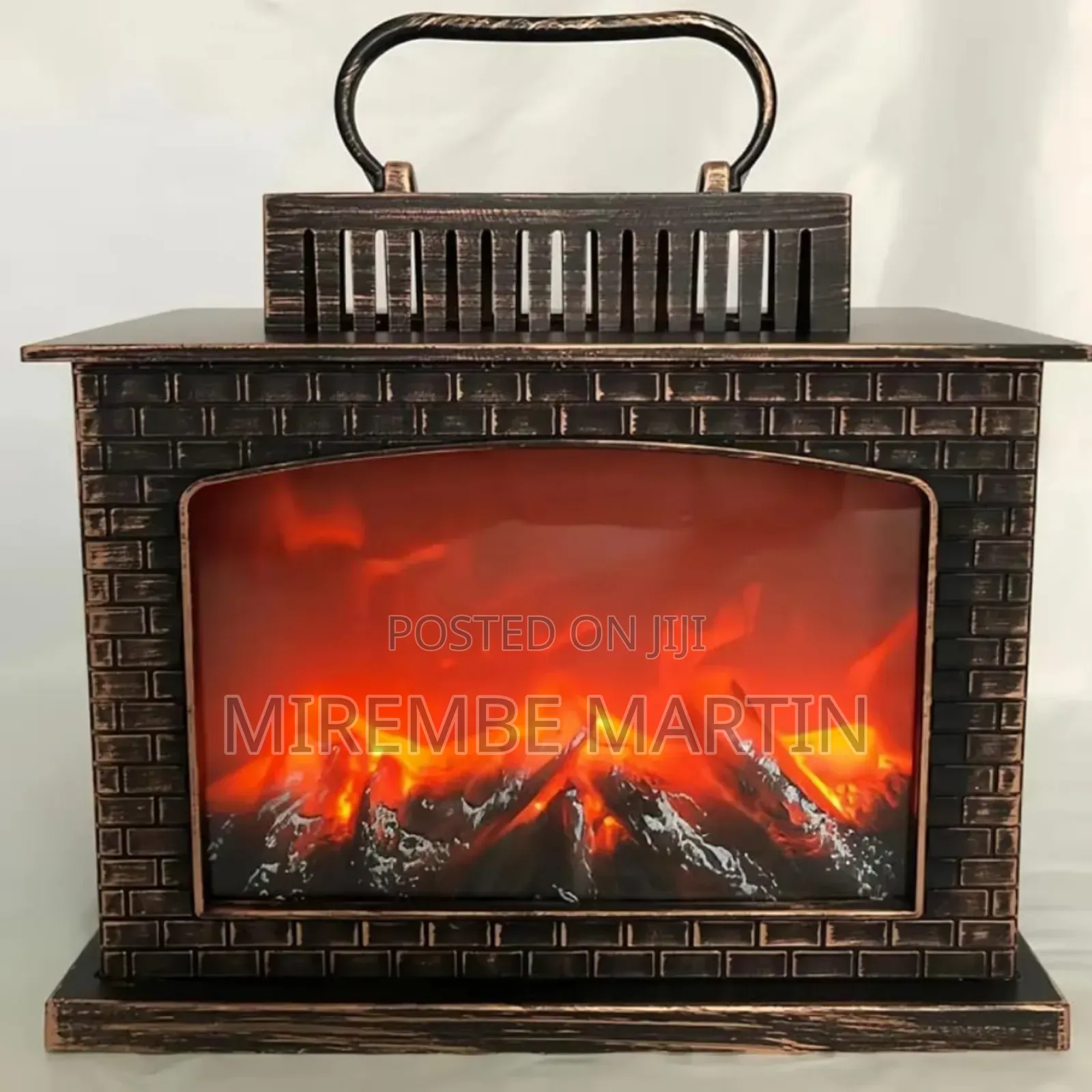 Simulated LED Fireplace Lantern