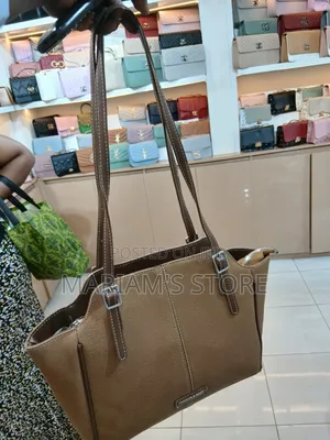 Tote Bag With a Textured Finish and Contrast