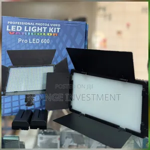 Pro LED 600 Professional Photo Video Light Kit With Varicolor Panel.