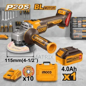 INGCO Angle Grinder 20V Battery and Charger Included