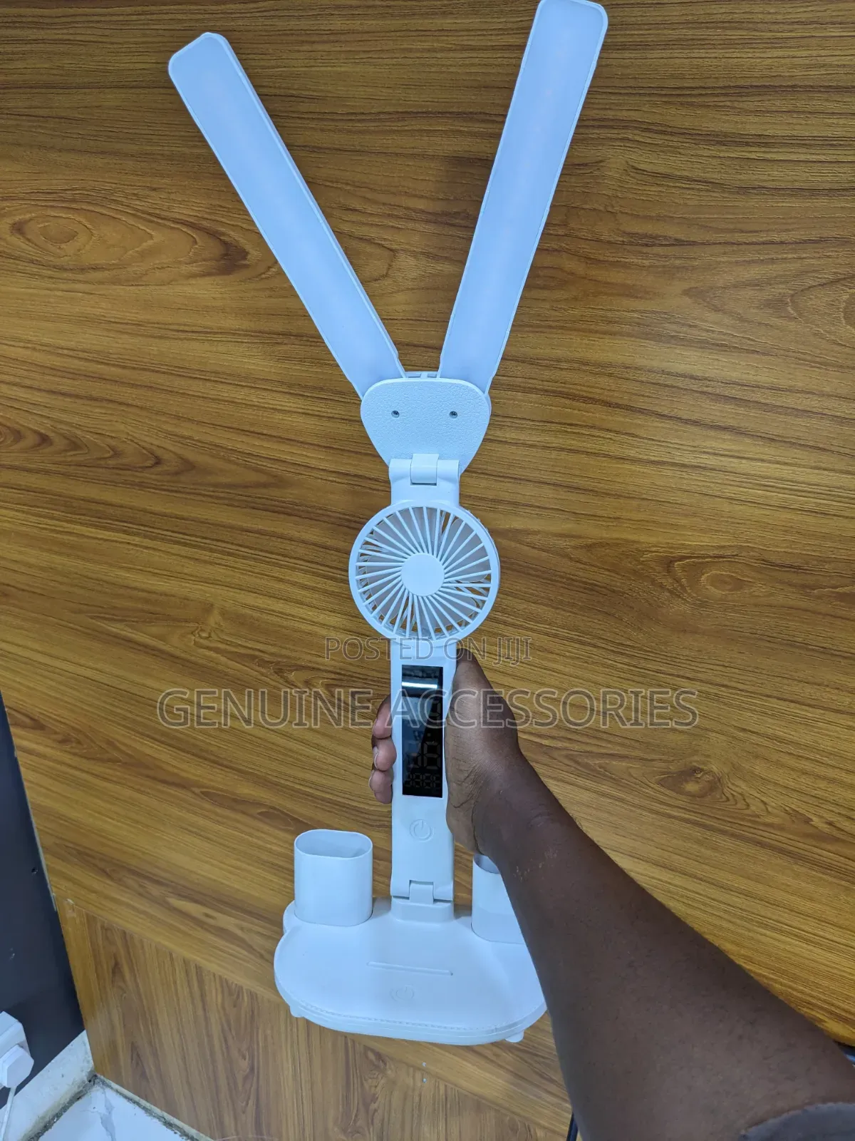 Desk Lamp With Time Display and Cooling Fan