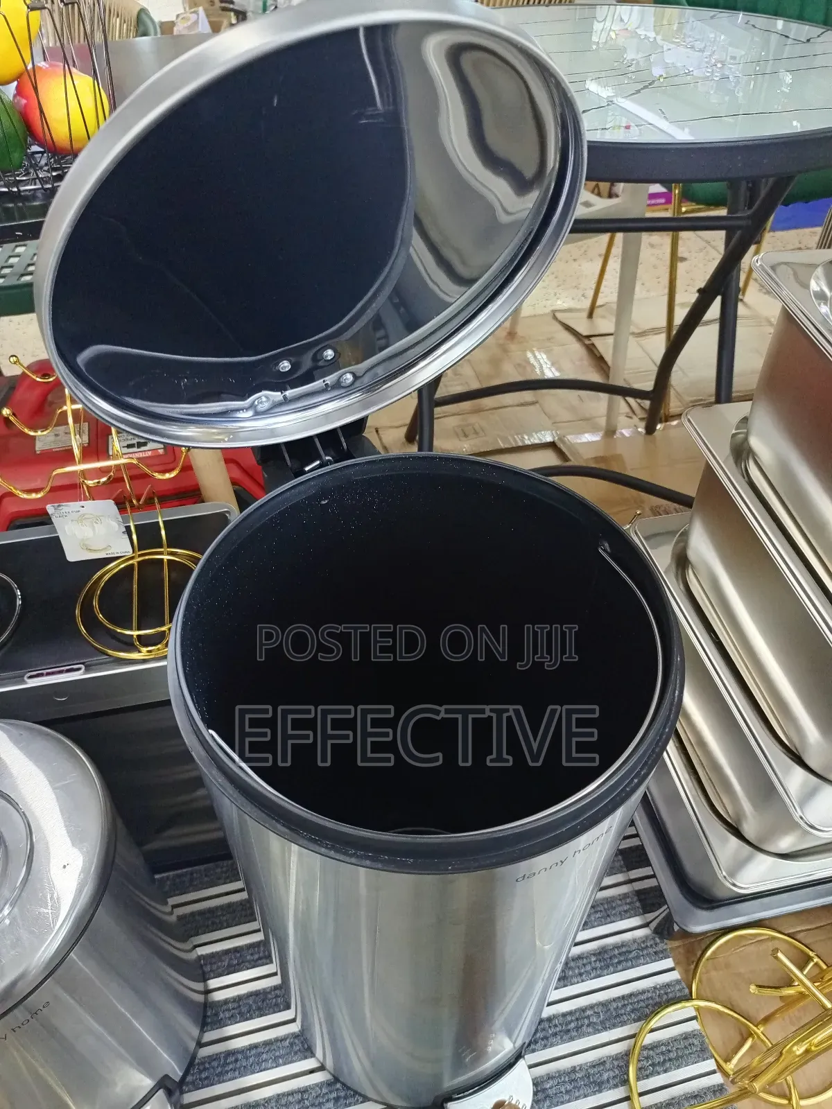 Danny Home Stainless Steel Pedal Trash Can 15L