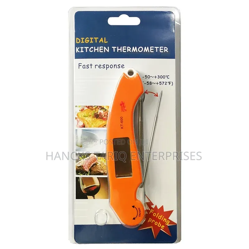 Instant Read Kitchen Cooking Thermometer With Collapsible Probe.