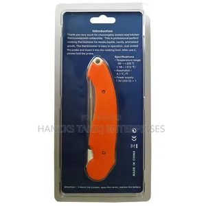 Instant Read Kitchen Cooking Thermometer With Collapsible Probe.