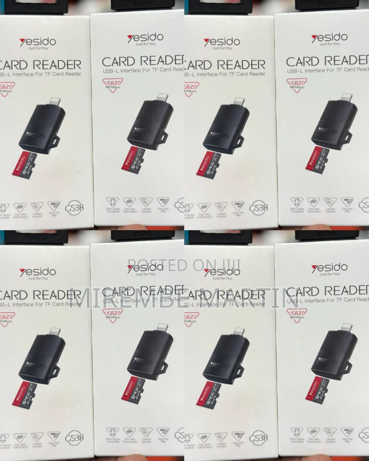 Yesido GS38 Lightning to TF Card Reader