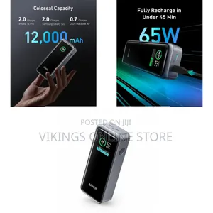 Anker Prime Power Bank, Powercore Ganprime 12,000 mAh 2-Port Portable