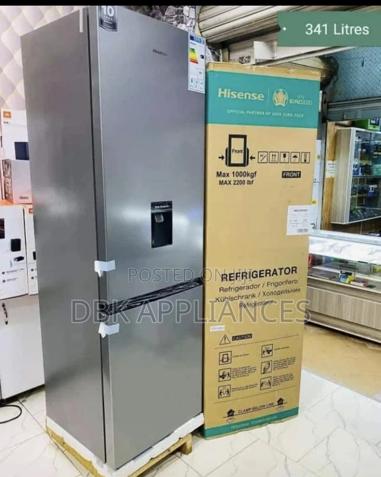 Hisense 341l Bottom Refrigerator Double Door Fridge