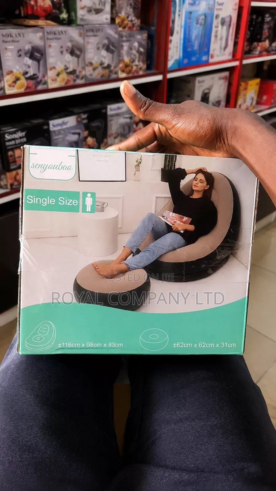 Inflatable Sofa Bed With Footrest