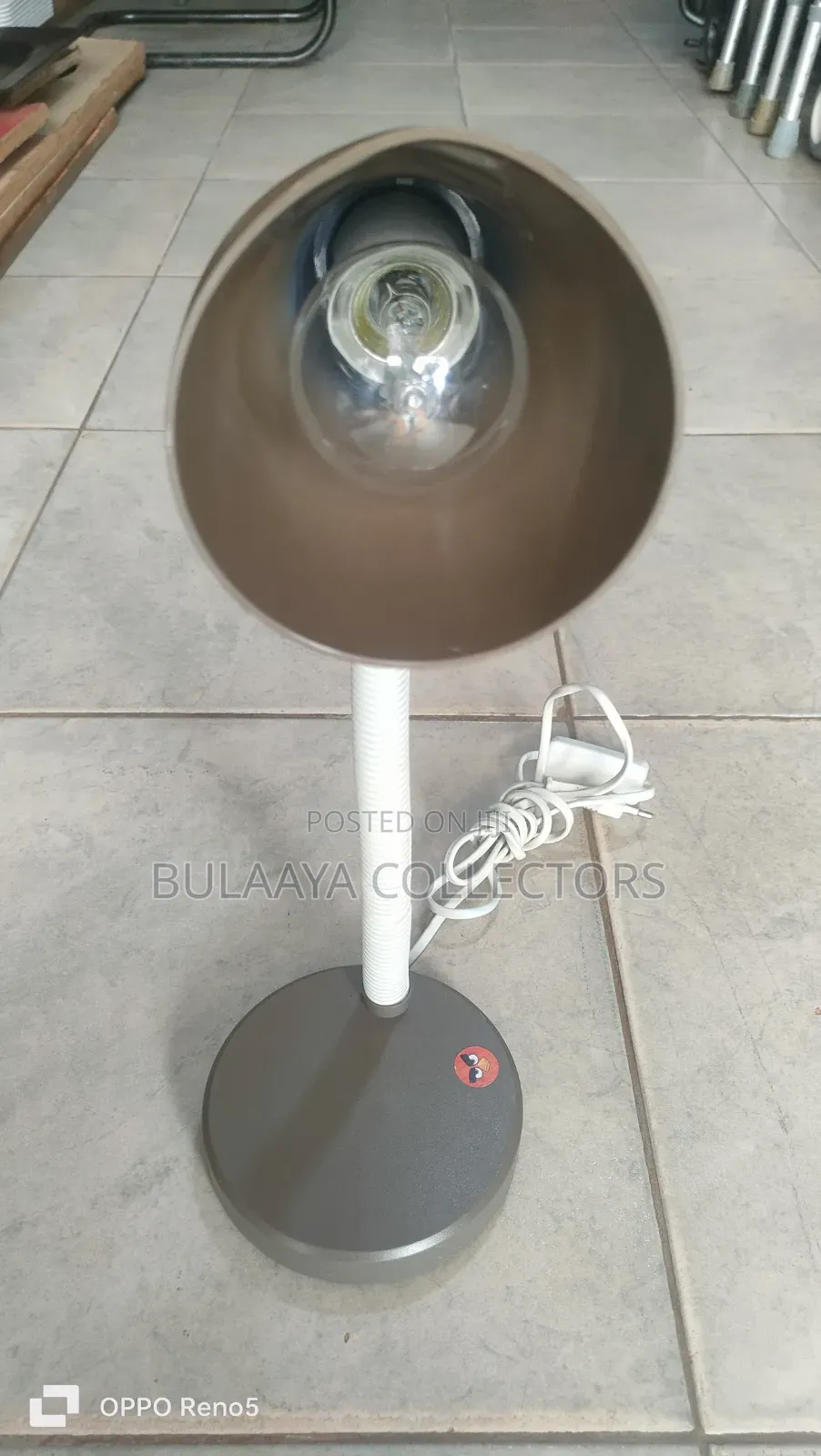 UK Used Brown, Flexible-Neck Desk Lamp.