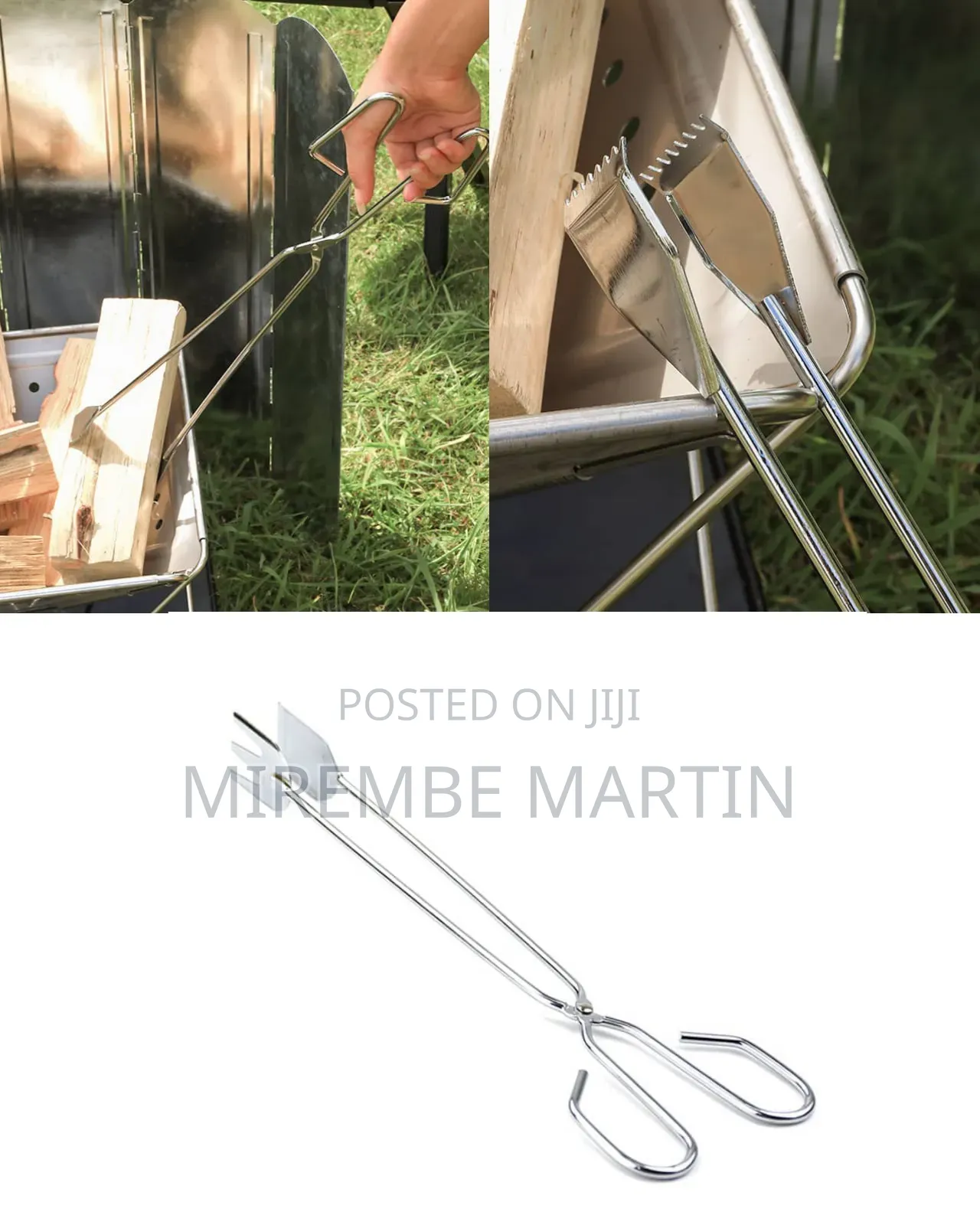 Long Handle Campfire Charcoal Tongs Outdoor Barbecue Carbon Clip