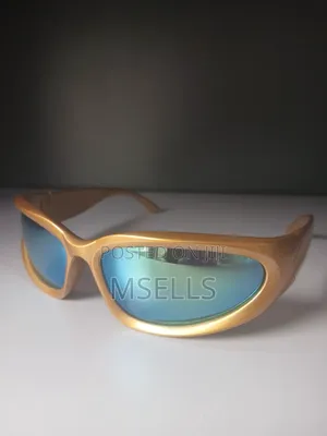 Gold Wrap-Around Sunglasses