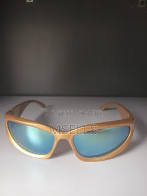 Gold Wrap-Around Sunglasses