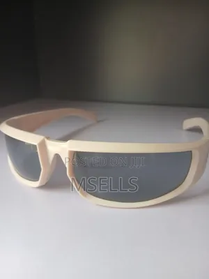 Rectangular Cream Sunglasses