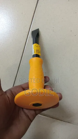 Heavy-Duty Chisel Designed for Cutting or Shaping Metal and Concrete.