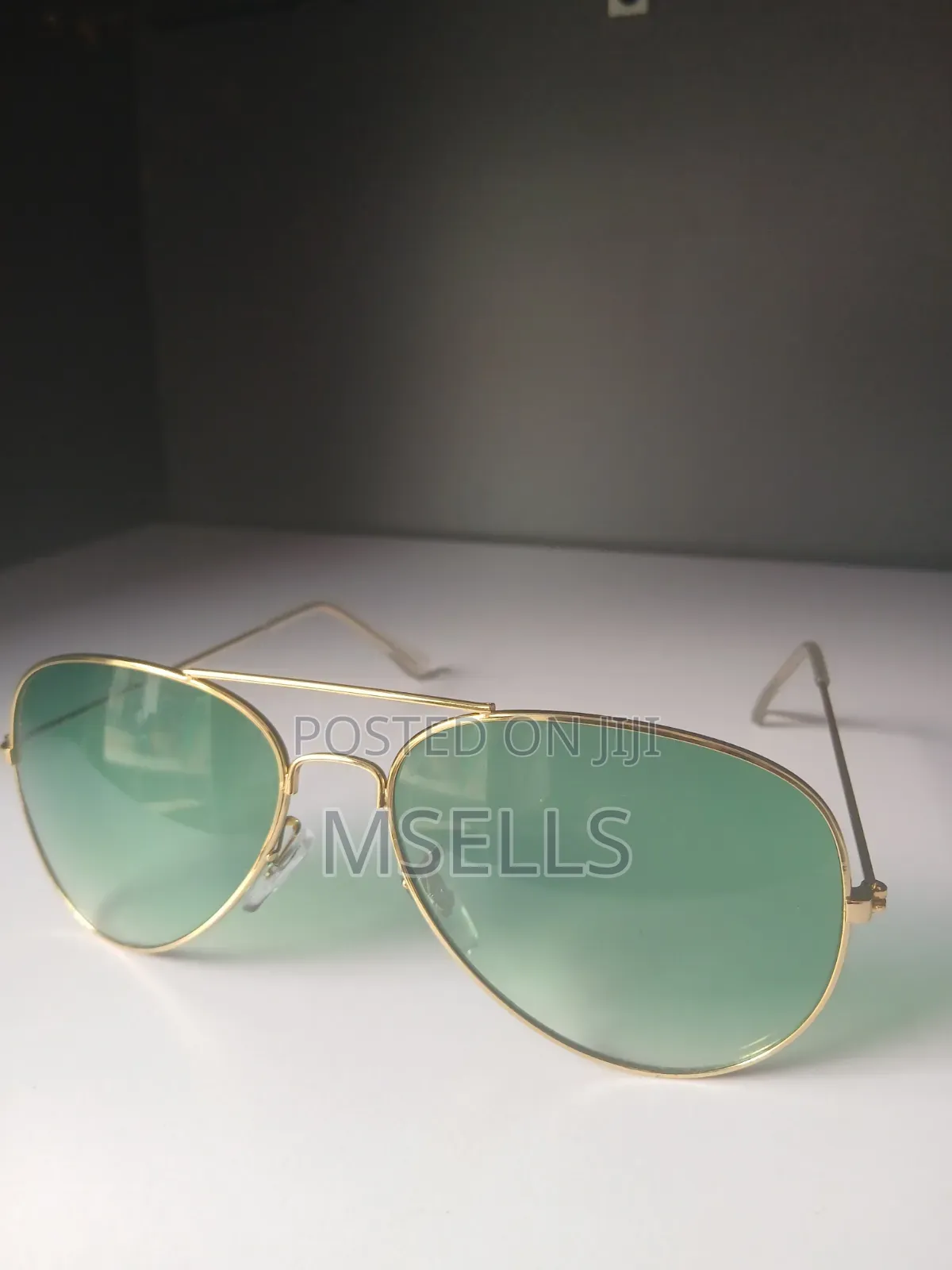 Green Aviator Sunglasses