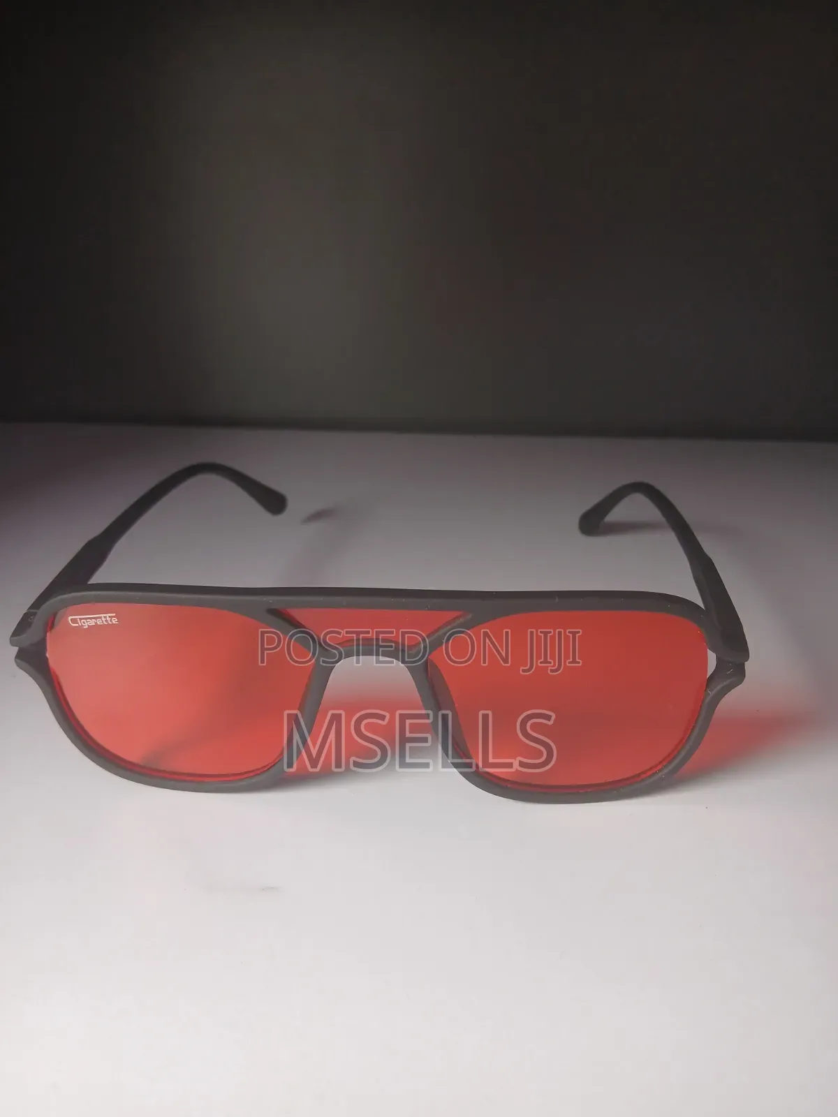 Retro Red Aviator Sunglasses