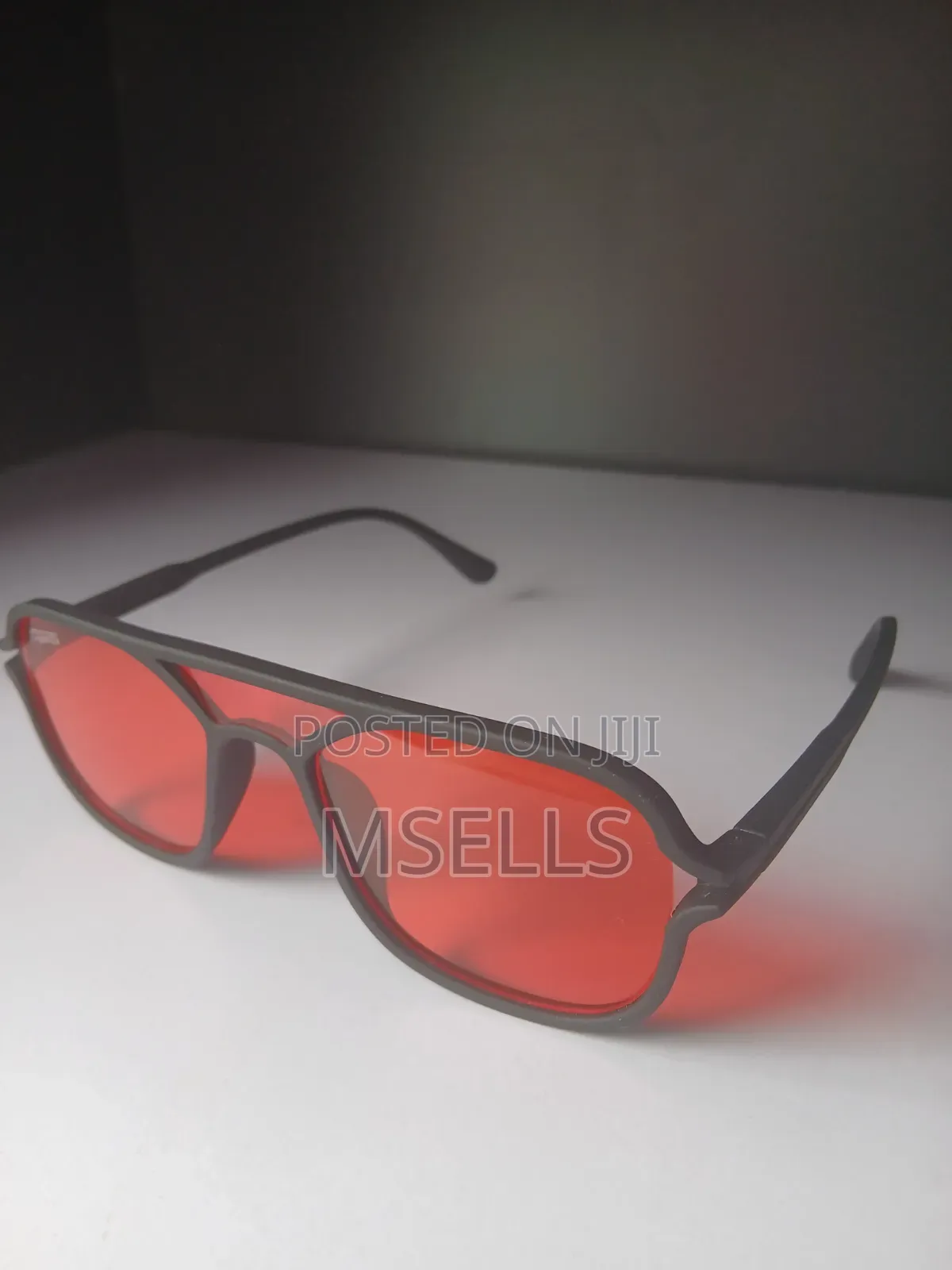 Retro Red Aviator Sunglasses
