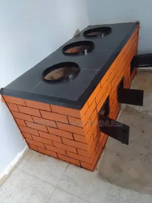 Permanently Built Firewood Stove With Oven