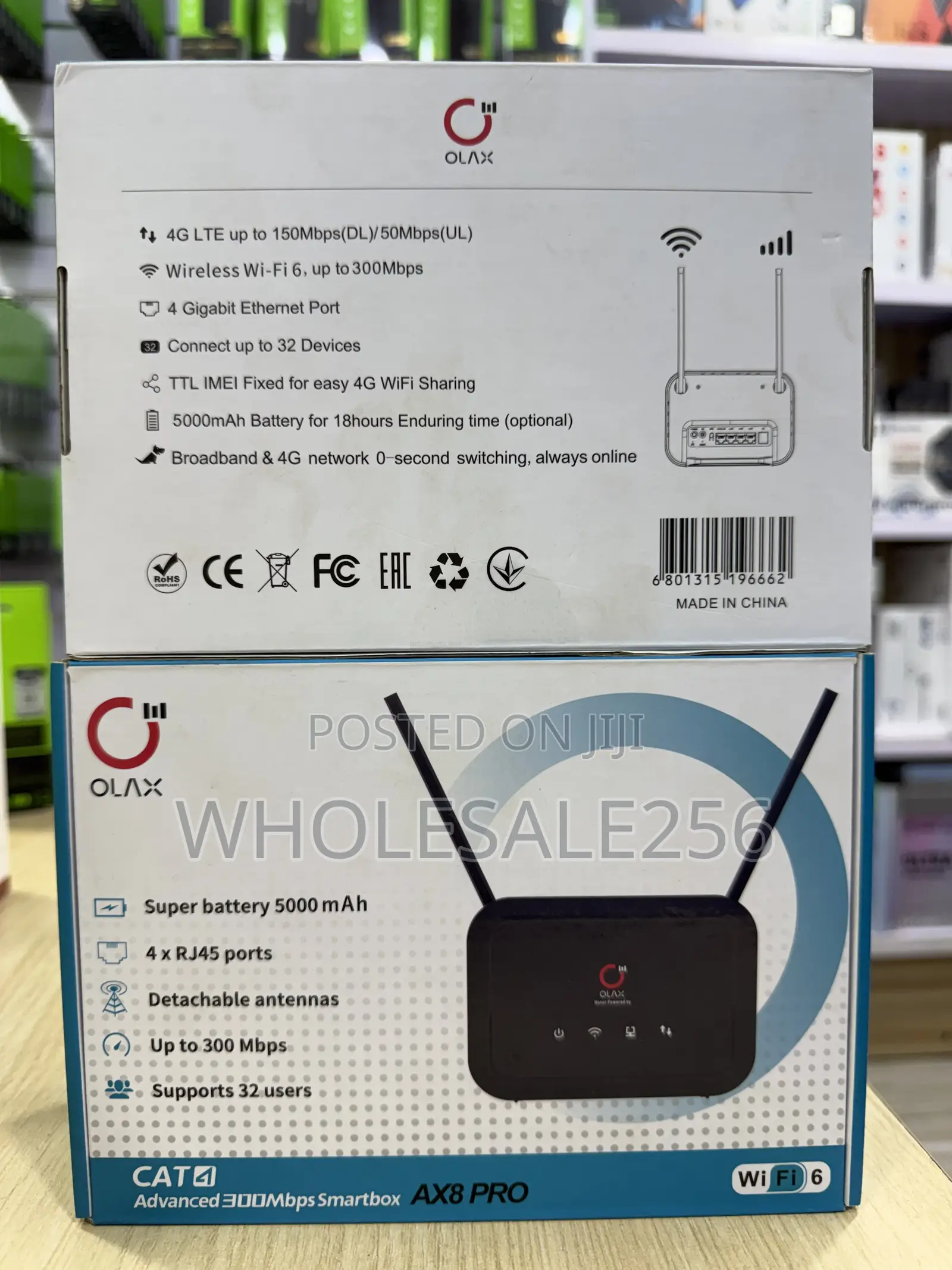 Olax Router Cat4 Ax8pro