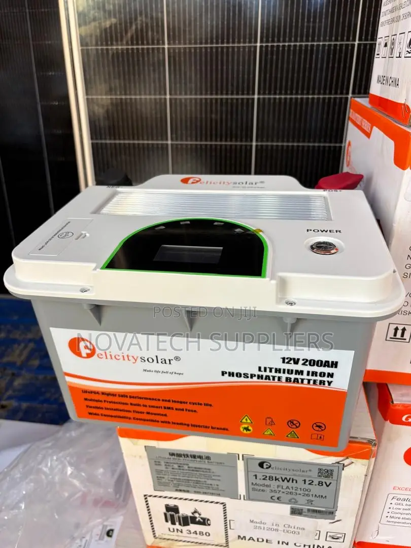 Felicity 2.56kWh Rechargeable Lithium Battery AC and Solar Charging