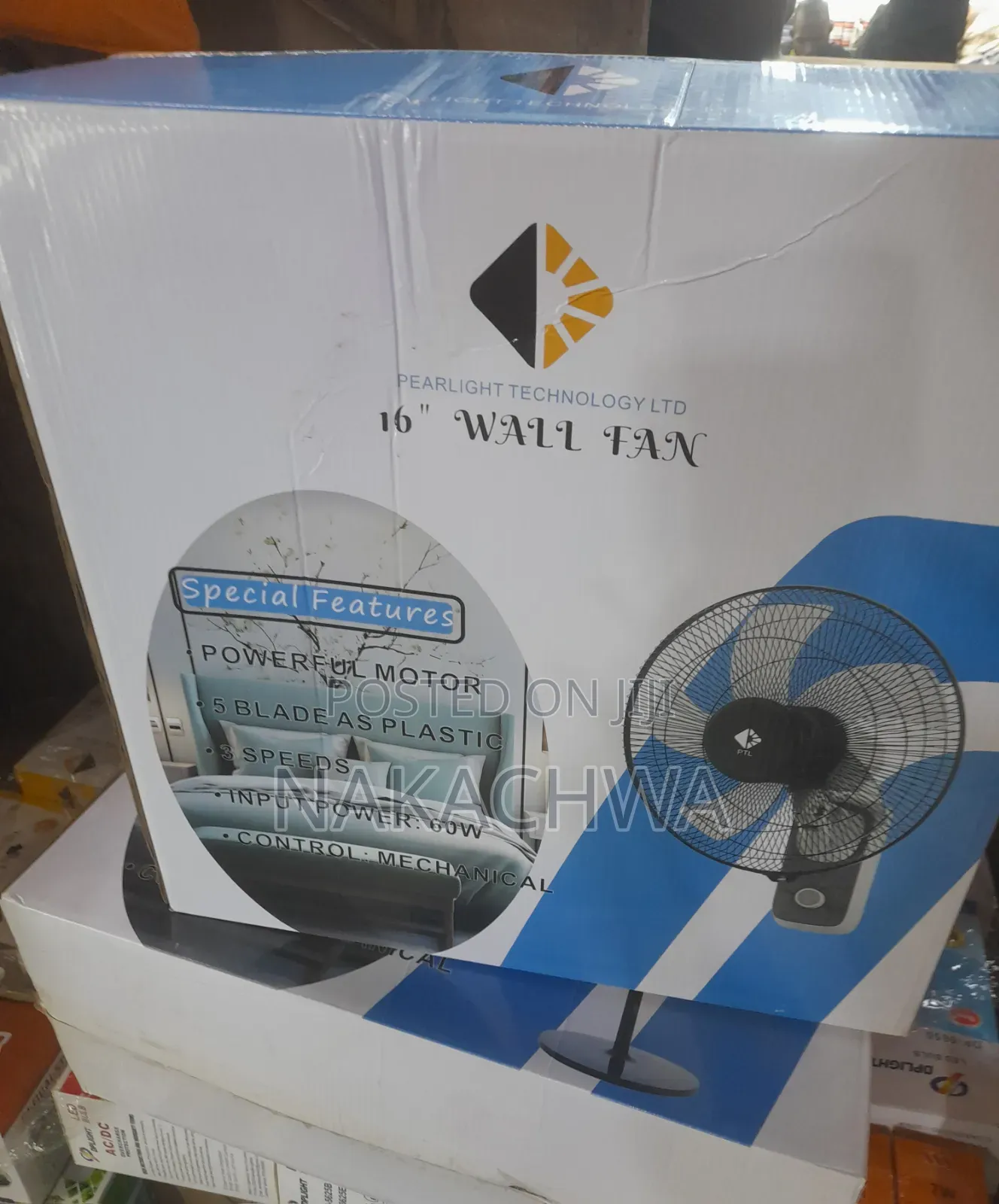 One Set of Pear Light Technology Wall Fan
