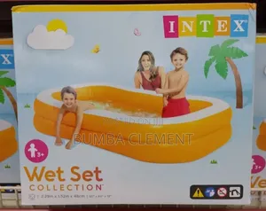 Home Kids Inflatable Swimming Pool 2.29 M X 1.52 M X 48 Cm