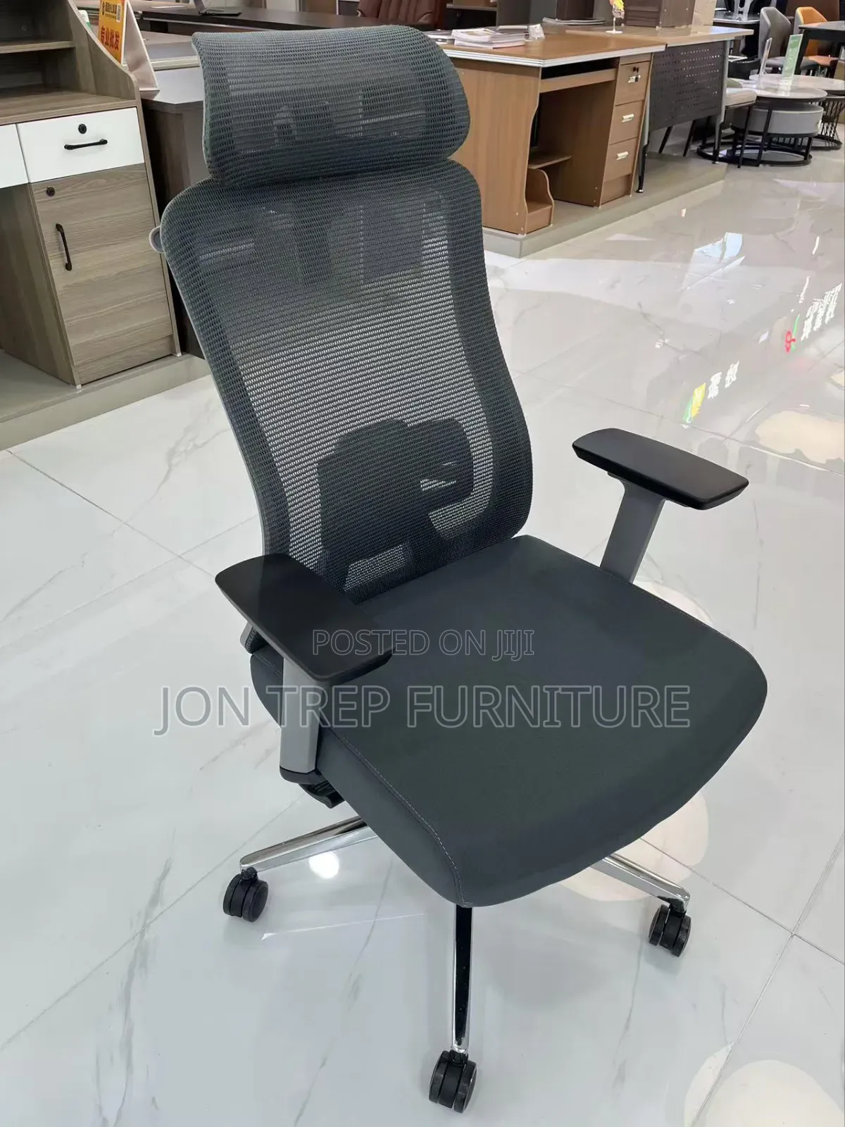Office Chair Adjustable Gray