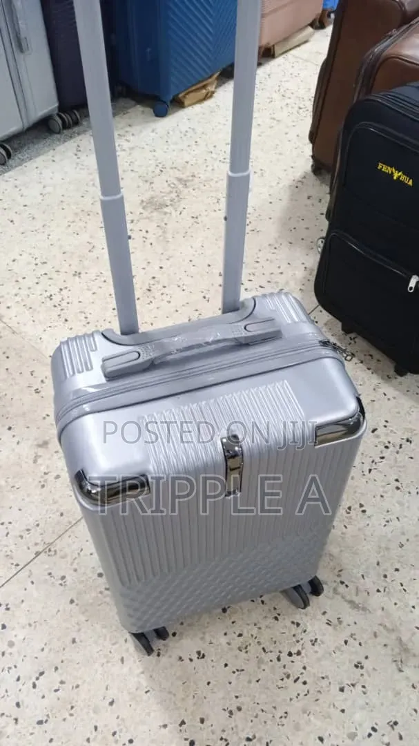 Small Silver Hardside Spinner Suitcase