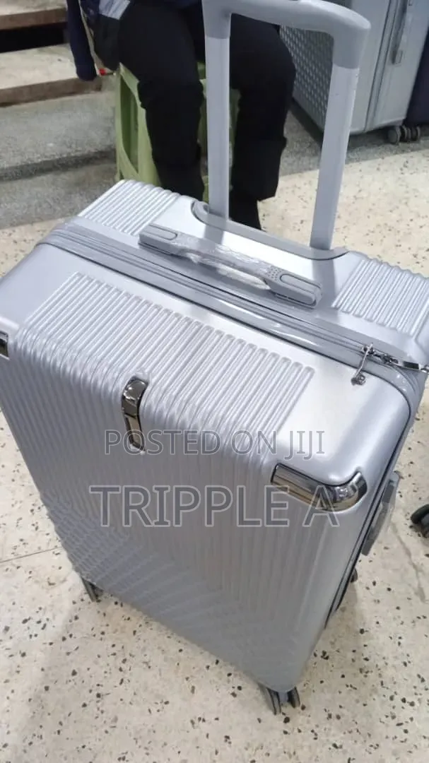Big Sized Silver Rubber Plastic Suitcase ( Large)