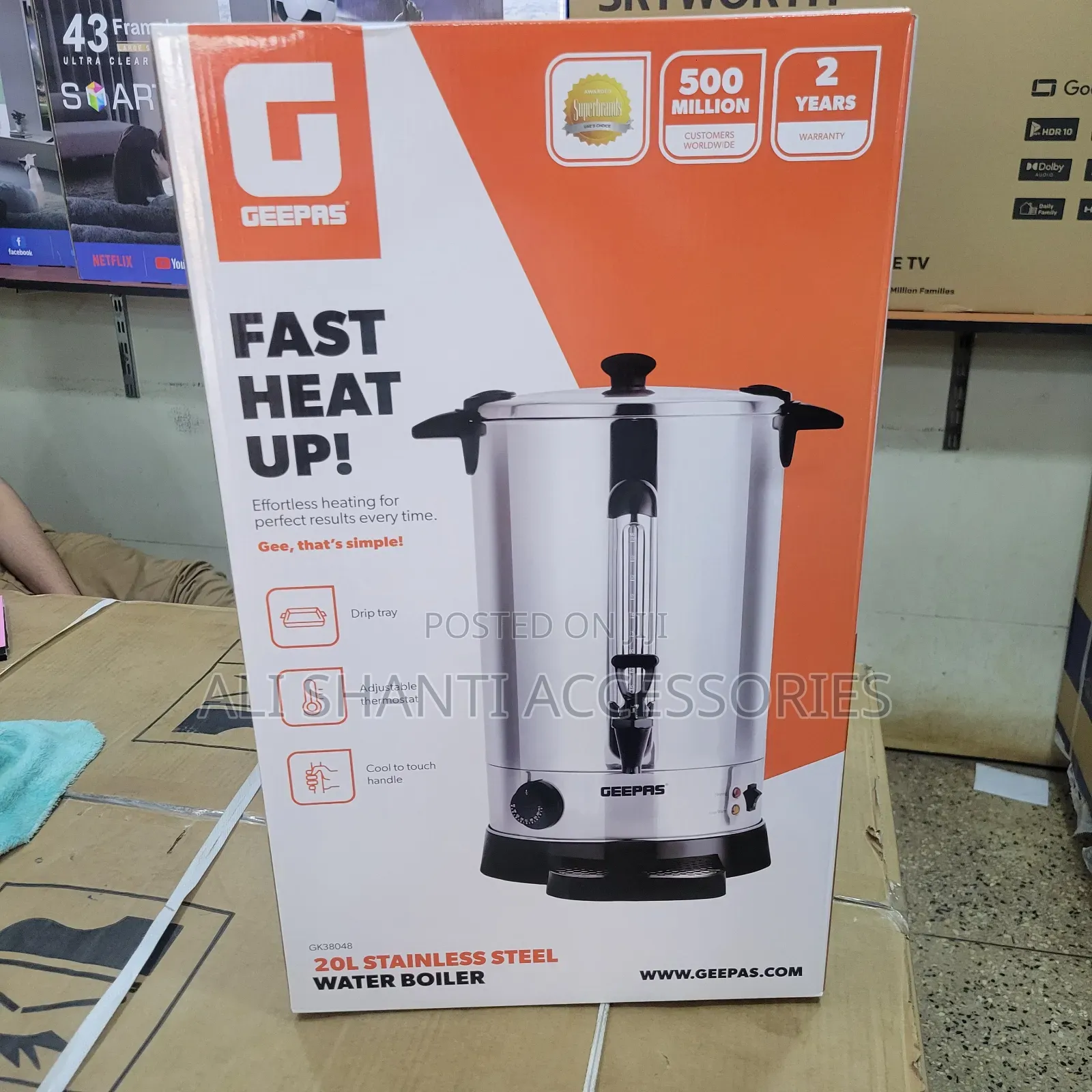 20L Geepas Stainless Steel Water Boiler