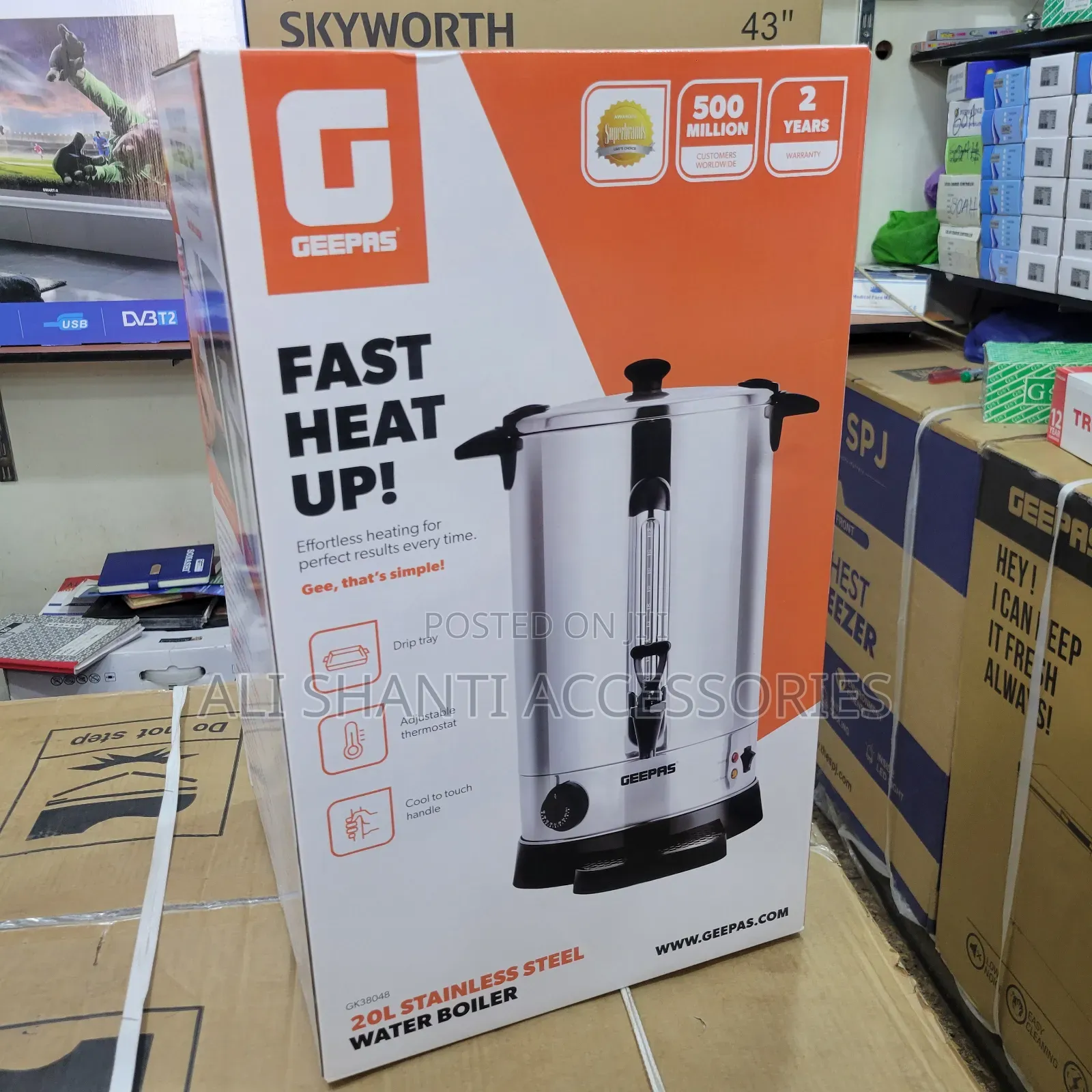 20L Geepas Stainless Steel Water Boiler