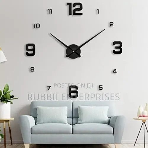 Modern DIY 3D Large Number Wall Clock