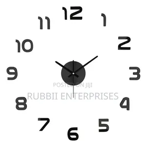 Modern DIY 3D Large Number Wall Clock