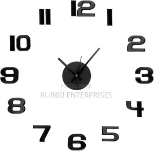 Modern DIY 3D Large Number Wall Clock