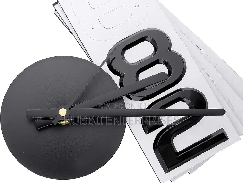 Modern DIY 3D Large Number Wall Clock