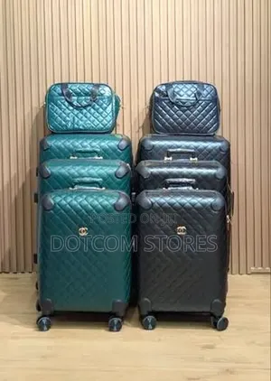 Branded Leather Set of 4 Luggage