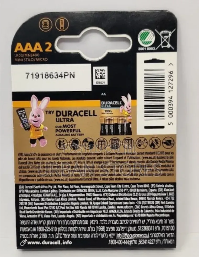 Duracell Batteries AA- Non Rechargeable
